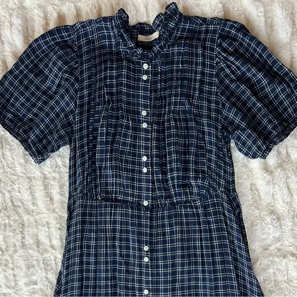 Doen Revi Dress in Bleu Cottage Plaid - Picture 5 of 14